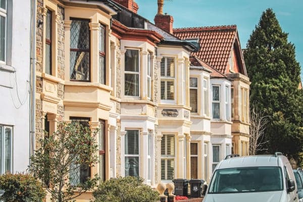 Row of traditional homes in Bristol representing England’s private rented housing sector