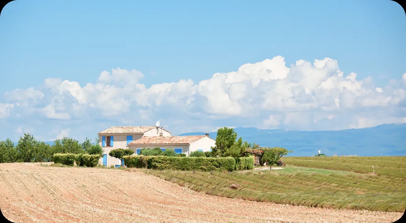 Home with open countryside views